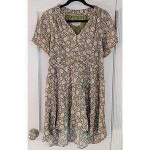 EUC Anthropologie Robin Tiered Mini Dress Liberty Floral Print // Sz Medium